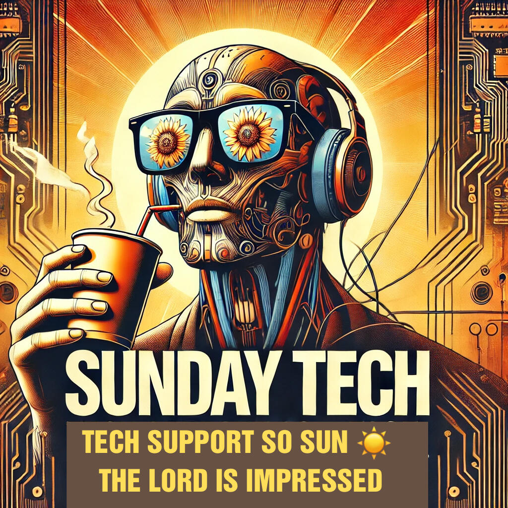 Sunday Tech : 727-594-TECH Open on the seventh day. Thank the Lord!